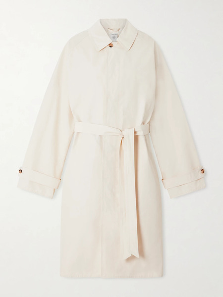  Calvin Klein Collection Calvin Klein Collection - Marisol Cotton-blend Coat - Ivory 