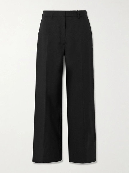  Calvin Klein Collection Calvin Klein Collection - Simone Wool Wide-leg Pants - Black 