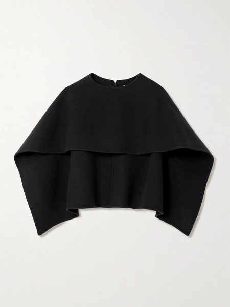  Calvin Klein Collection Calvin Klein Collection - Taylor Wool And Cashmere-blend Cape - Black 