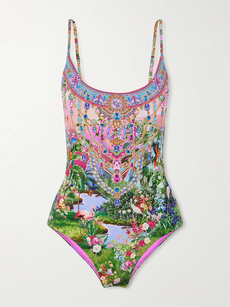  Camilla Camilla - Crystal-embellished Printed Swimsuit - Multi 