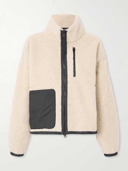  Canada Goose Canada Goose - Simcoe Shell-trimmed Wool-blend Fleece Jacket - Cream 