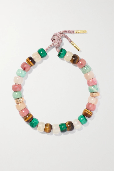 Carolina Bucci Carolina Bucci - + Agua By Agua Bendita Forte Beads 18-karat Rose And Yellow Gold, Lurex And Multi-stone Bracelet - One Size 