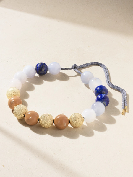  Carolina Bucci Carolina Bucci - Greenwich Village Downtown 18-karat Gold, Enamel, Chalcedony, Lapis Lazuli And Lurex Necklace - Multi 