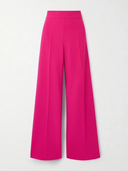  Carolina Herrera Carolina Herrera - Diane Wool-blend Wide-leg Pants - Fuchsia 