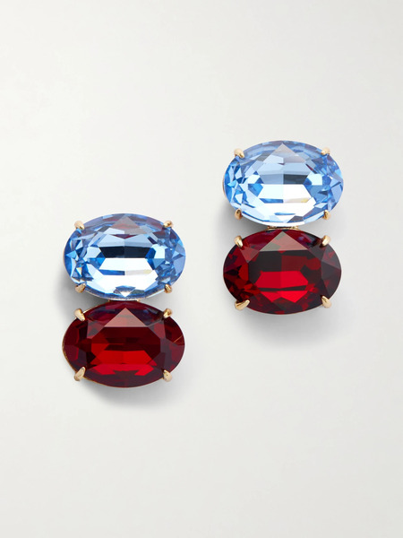  Carolina Herrera Carolina Herrera - Gold-tone Crystal Earrings - Multi 