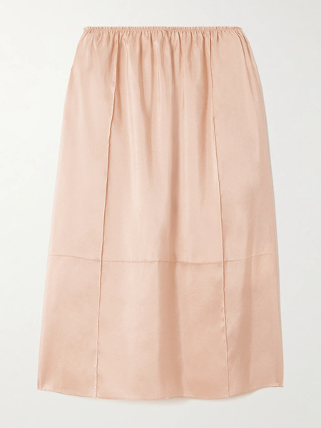  Carven Carven - Embellished Silk Midi Skirt - Antique Rose 