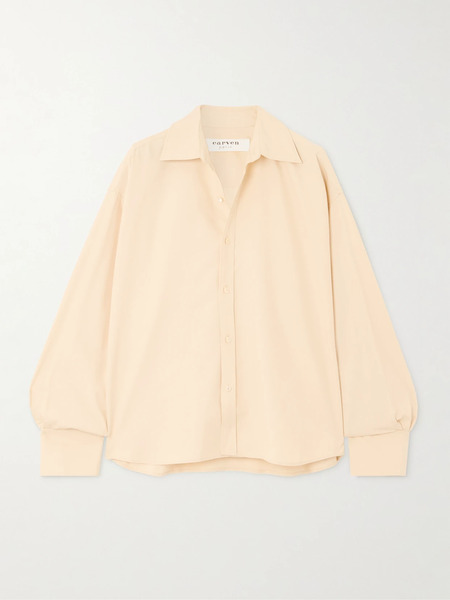  Carven Carven - Oversized Silk-habotai Shirt - Cream 