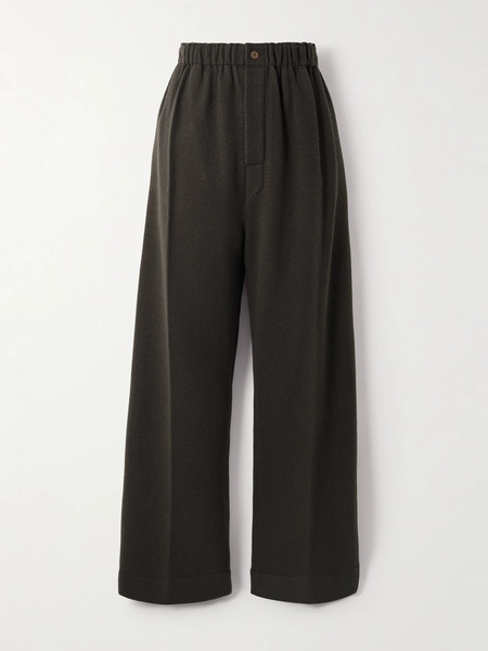  Carven Carven - Wool-felt Wide-leg Pants - Dark Brown 