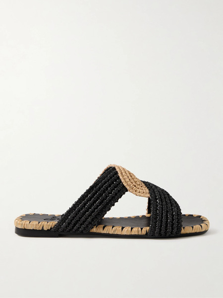  Castañer Castañer - Prado Raffia Slides - Black 