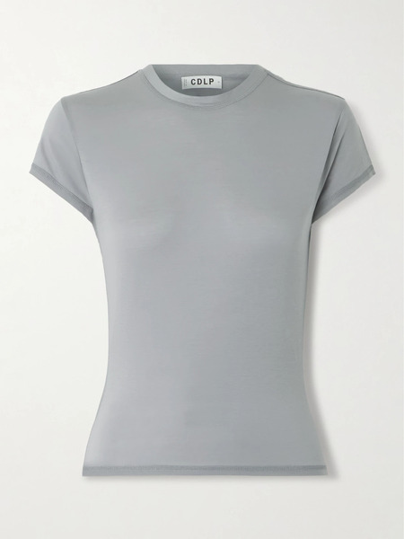  Cdlp Cdlp - Stretch-lyocell T-shirt - Light Gray 