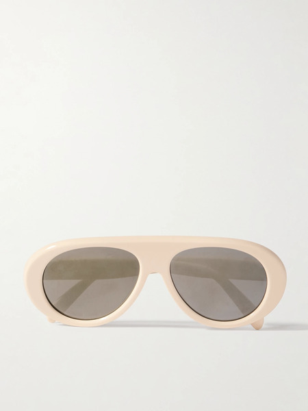  Celine Eyewear Celine Eyewear - Aviator-style Acetate Sunglasses - Cream 