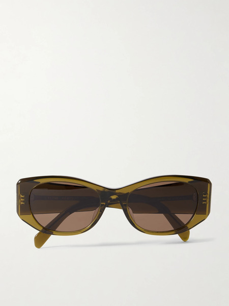  Celine Eyewear Celine Eyewear - Cat-eye Acetate Sunglasses - Green 