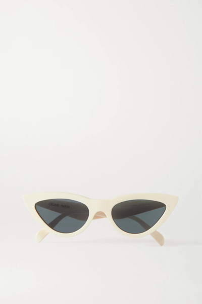  Celine Eyewear Celine Eyewear - Cat-eye Acetate Sunglasses - Ivory 