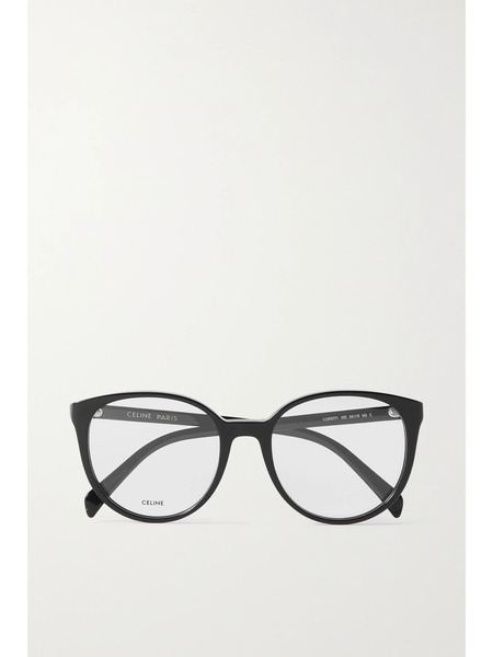  Celine Eyewear Celine Eyewear - Round-frame Acetate Optical Glasses - Black 