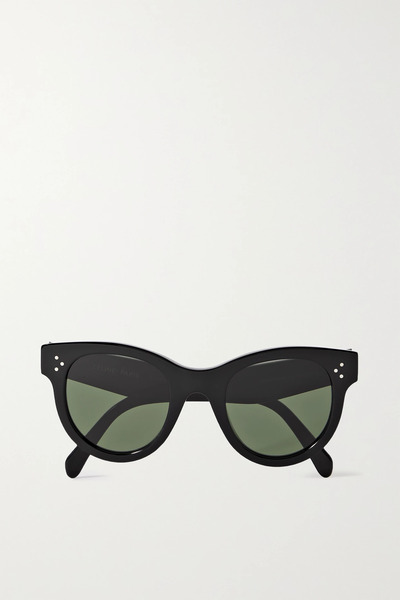  Celine Eyewear Celine Eyewear - Round-frame Acetate Sunglasses - Black 