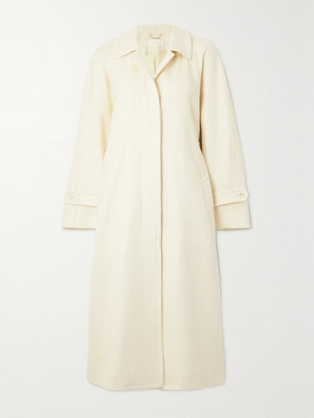  Chloé Chloé - Belted Silk, Wool And Cashmere-blend Trench Coat - White 