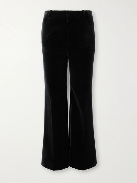  Chloé Chloé - Cotton-velvet Wide-leg Pants - Navy 