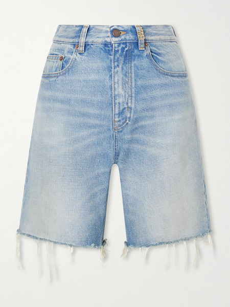  Chloé Chloé - Frayed Denim Shorts - Light Blue 