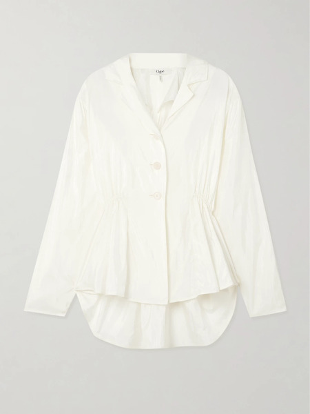  Chloé Chloé - Gathered Taffeta Jacket - White 