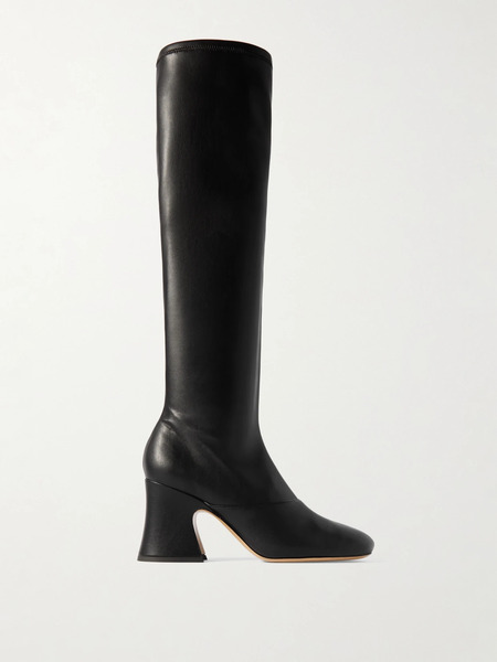  Chloé Chloé - Janis Leather Knee Boots - Black 