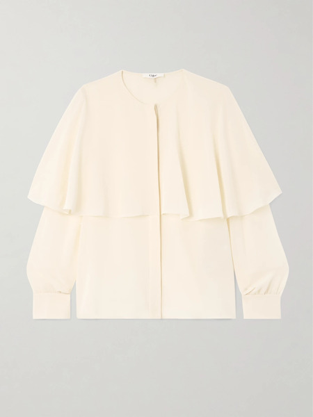  Chloé Chloé - Layered Silk-georgette Shirt - White 