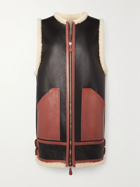  Chloé Chloé - Leather And Shearling Vest - Black 