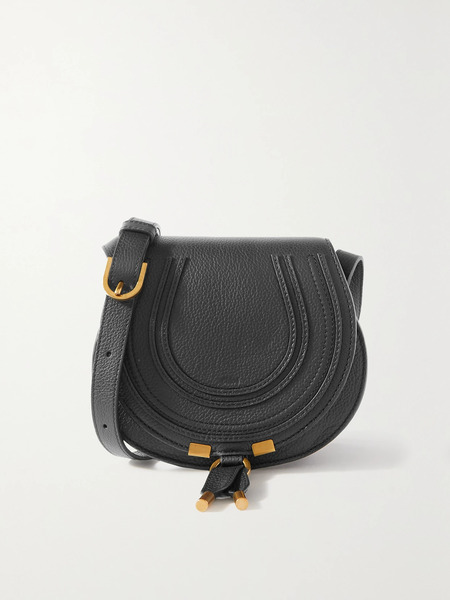  Chloé Chloé - Marcie Mini Textured-leather Shoulder Bag - Black 