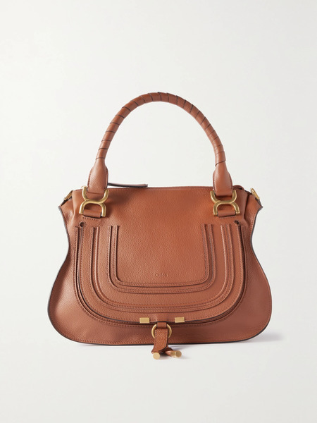  Chloé Chloé - + Net Sustain Marcie Medium Textured-leather Tote - Tan 