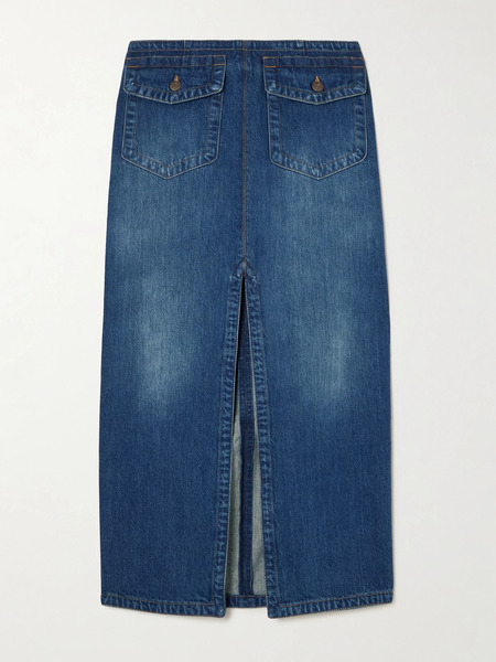 Chloé Chloé - Organic Denim Midi Skirt - Dark Denim 