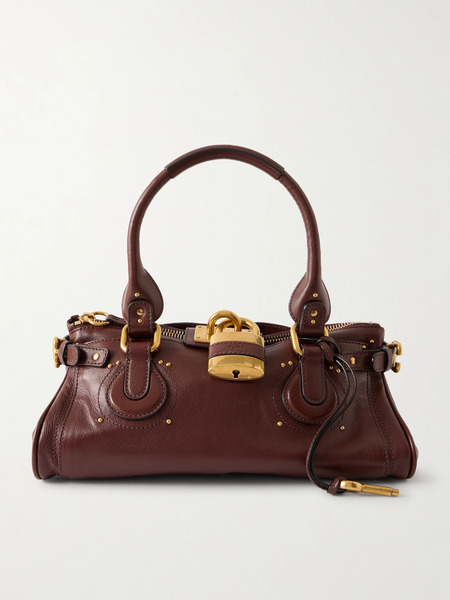  Chloé Chloé - Paddington Embellished Leather Tote - Brown 