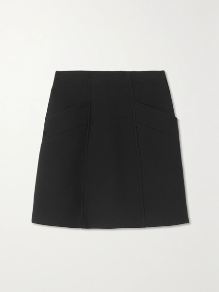  Chloé Chloé - Paneled Wool-felt Mini Skirt - Black 