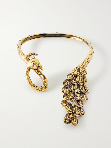  Chloé Chloé - Peacock Gold-tone Choker - One Size 