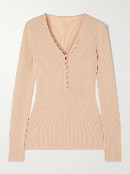  Chloé Chloé - Ribbed Merino Wool Top - Blush 