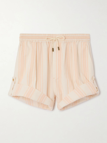  Chloé Chloé - Striped Cotton-poplin Shorts - Pink 