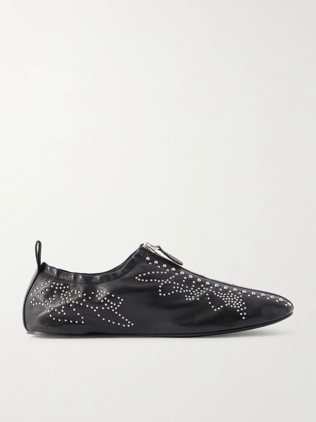  Chloé Chloé - Susan Studded Leather Flats - Black 