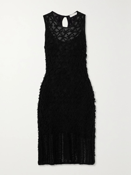  Chloé Chloé - Tweed And Lace Mini Dress - Black 