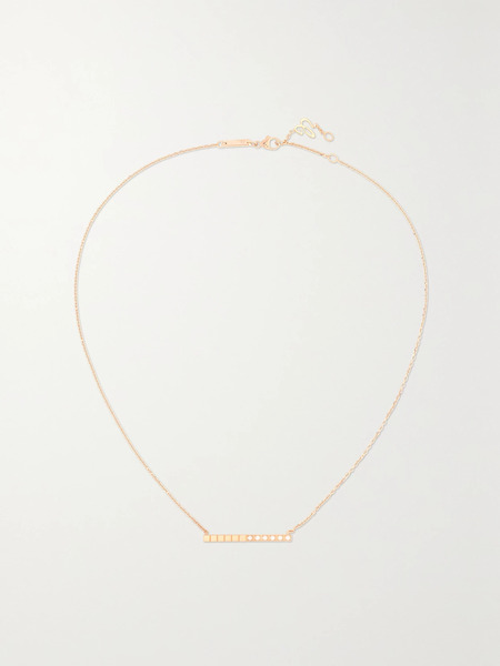  Chopard Chopard - Ice Cube Pure 18-karat Rose Gold Diamond Necklace - One Size 