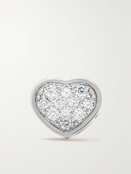  Chopard Chopard - My Happy Hearts 18-karat White Gold Diamond Single Earring - Silver 