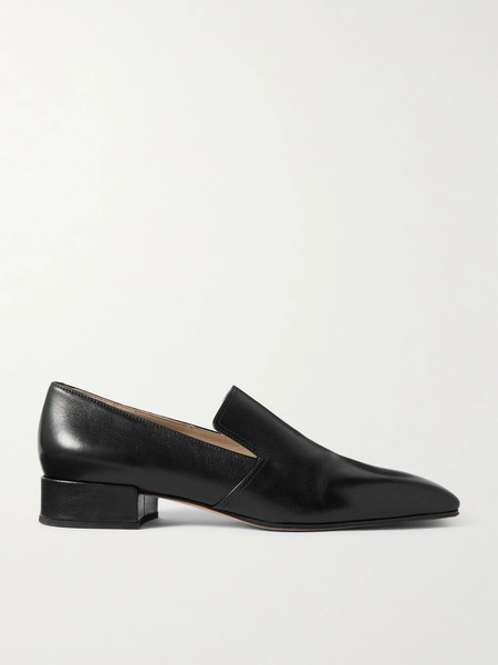  Christen Christen - Classic Square Leather Loafers - Black 