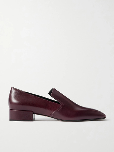  Christen Christen - Classic Square Leather Loafers - Merlot 