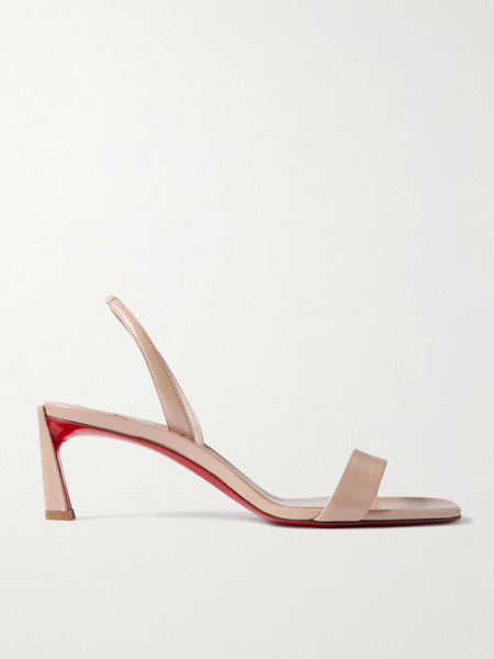  Christian Louboutin Christian Louboutin - O Condora 55 Leather Slingback Sandals - Neutral 
