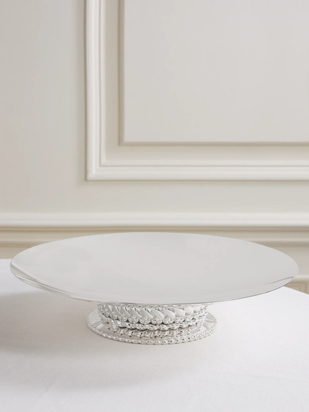  Christofle Christofle - Babylone Embellished Silver-plated Serving Dish - One Size 
