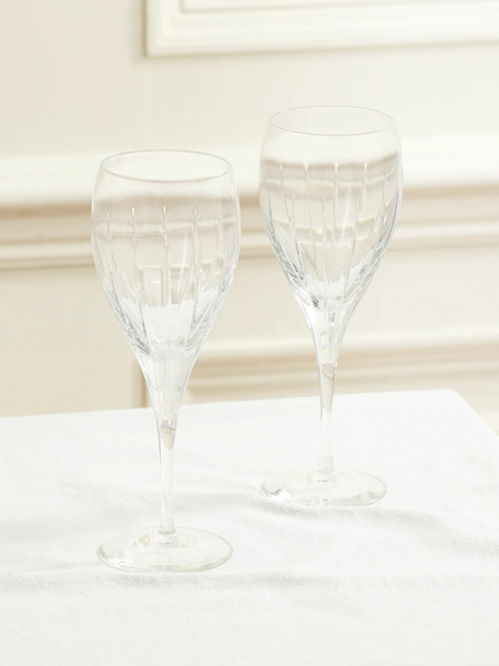 Christofle Christofle - Iriana Set Of Two Crystal Water Glasses - Clear 