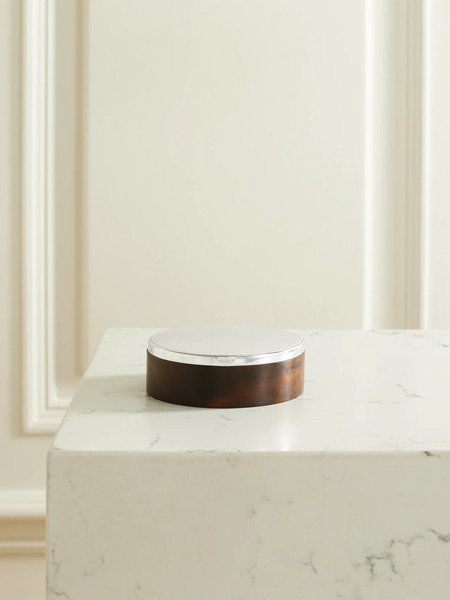  Christofle Christofle - Uni Large Wood And Silver-plated Box - Brown 