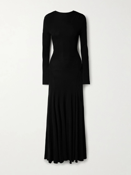  Christopher Esber Christopher Esber - Maico Embellished Open-back Stretch-jersey Gown - Black 