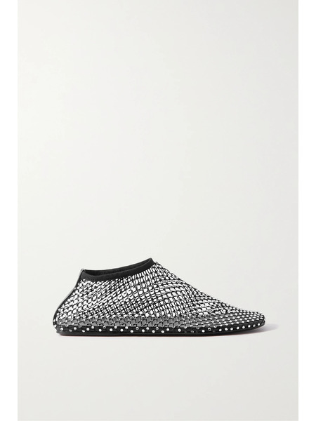  Christopher Esber Christopher Esber - Minette Crystal-embellished Mesh Ballet Flats - Black 