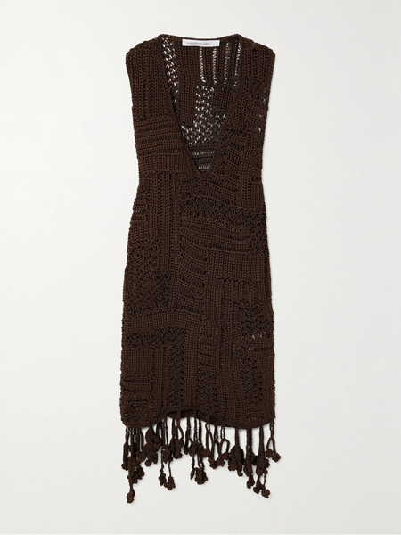  Christopher Esber Christopher Esber - Ramener Rope Crocheted Midi Dress - Brown 