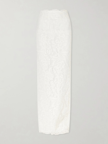  Christopher Esber Christopher Esber - Reverie Lace And Silk-satin Skirt - White 