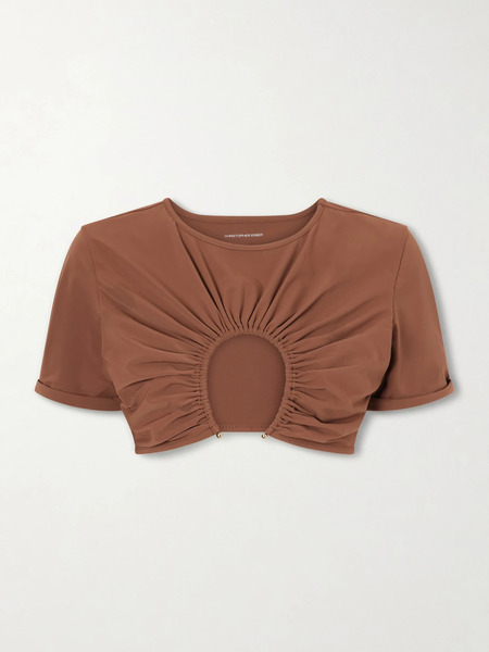  Christopher Esber Christopher Esber - U Prong Tee Bikini Top - Brown 
