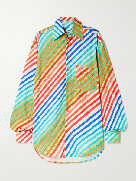  Christopher John Rogers Christopher John Rogers - Crayon Striped Twill Shirt - Multi 